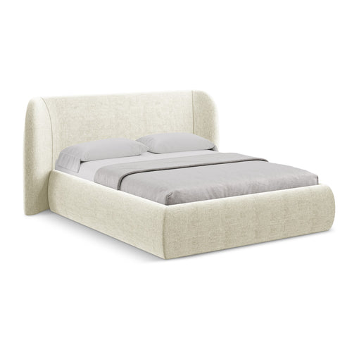 LaMiaSofa Bed met opbergruimte Trieste - chenille stof - beige - 230x215x110