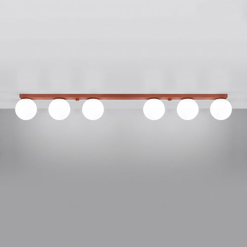 Sollux Lighting Plafondlamp YOLI 6 rode oker - 120x12x14,5cm