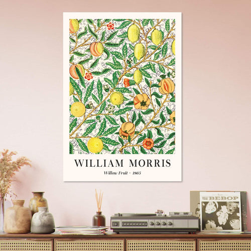 Artfulprints Poster met Lijst William Morris - Willow fruit   - 70x100 cm - Groen