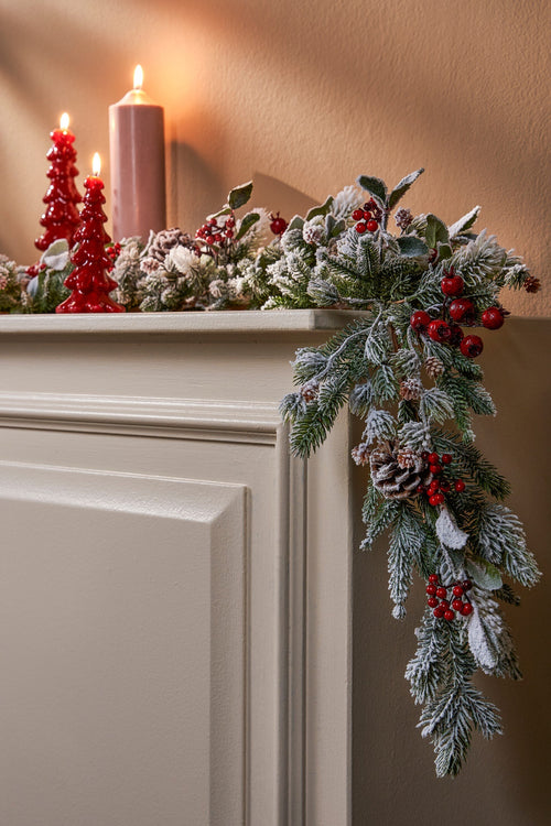 Mica Decorations Belfort Guirlande - L178 cm - Groen - vtwonen shop