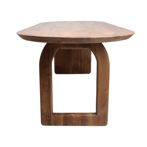 Raw Materials eettafel Bullnose mix base - 200 cm - Bruin - vtwonen shop