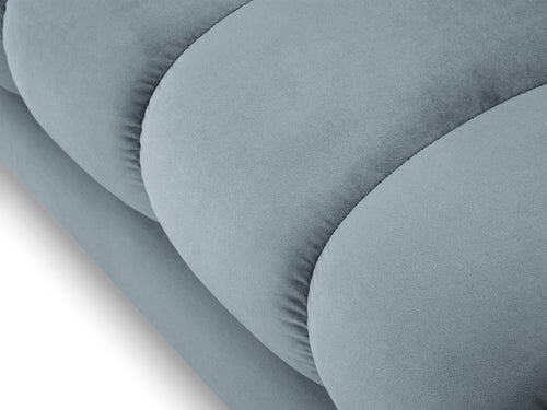 Cosmopolitan Design linker meridiaan Bali flueel, lichtblauw - 185x102x75cm