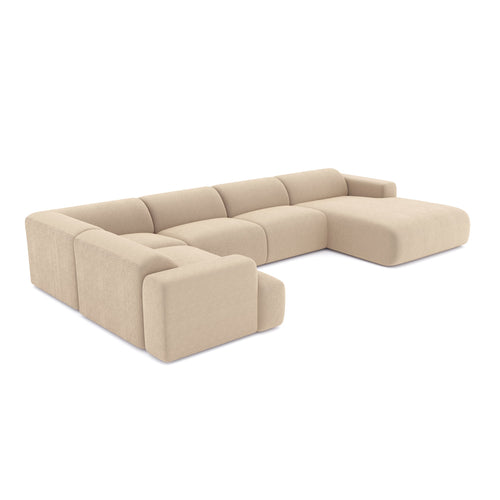 Sia Home - Panoramische banken MYRA - Corduroy - Beige - 354cm - vtwonen shop