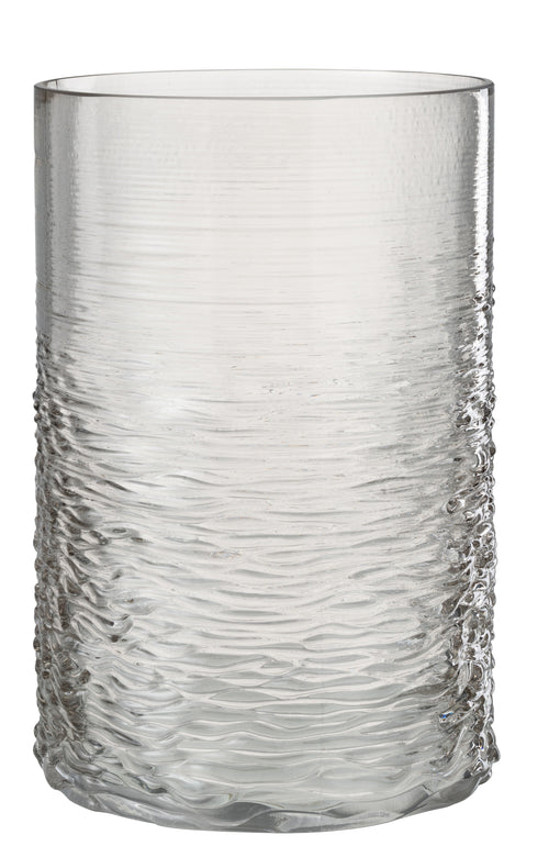 J-Line windlicht Zee - glas - grijs - large - vtwonen shop