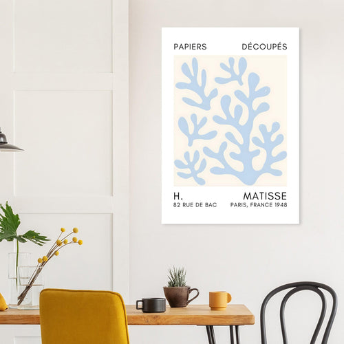 Artfulprints  Matisse – Coral shadows light blue   poster 70x100 cm - vtwonen shop