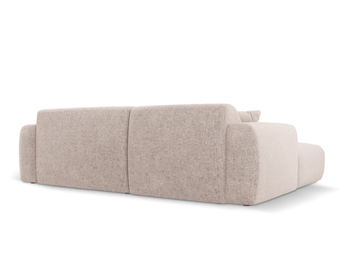 Cosmopolitan Design rechter hoekbank Nolio 4-zits, chenille, beige - 170x235x72cm
