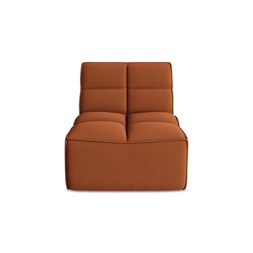 LaMiaSofa Bankmodule midden Belluno - velours - terracotta - 80x93x75