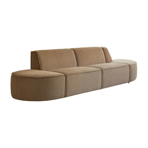 Tikamoon Modulaire 2/3-zitsbank in camelkleurige stof - Bruin