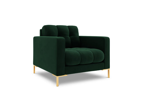 Cosmopolitan Design Fauteuil Bali flueel, flessengroen - 96x87x75cm