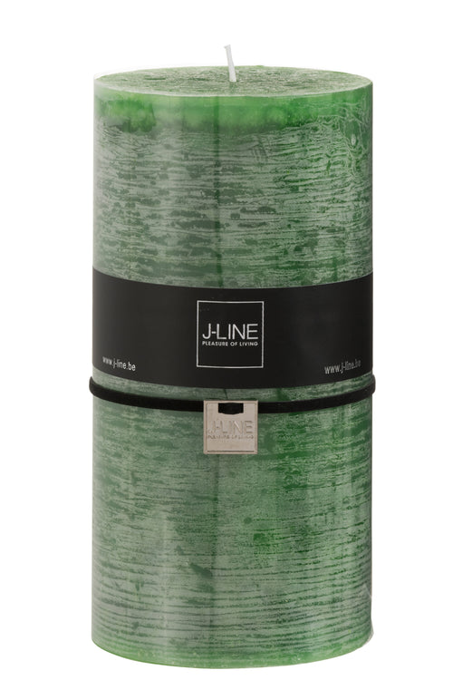 J-Line cilinderkaars - lichtgroen - XXL - 150U - 6 stuks