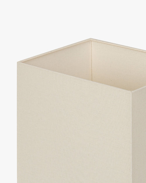noo.ma Zam tafellamp - geometrisch, hout en textiel, Cocoa Brown