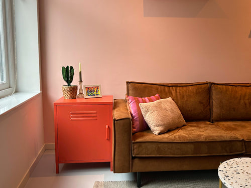 MaximaVida metalen lockerkastje Finn 52 x 40 x 67 cm zacht oranje - vtwonen shop