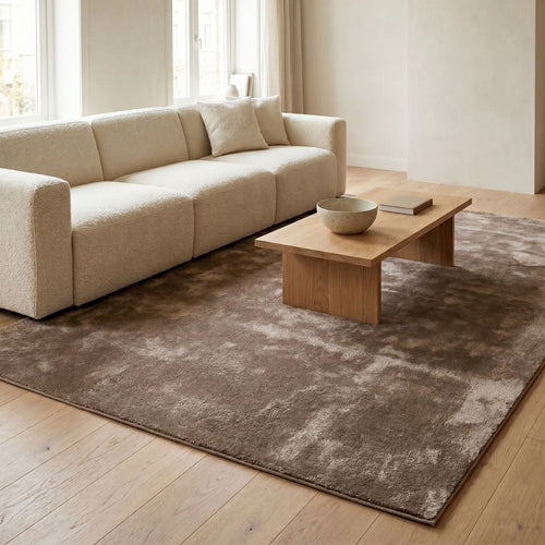 DÉJA Living Vloerkleed Roke - Bruin Tencel - 200x290cm