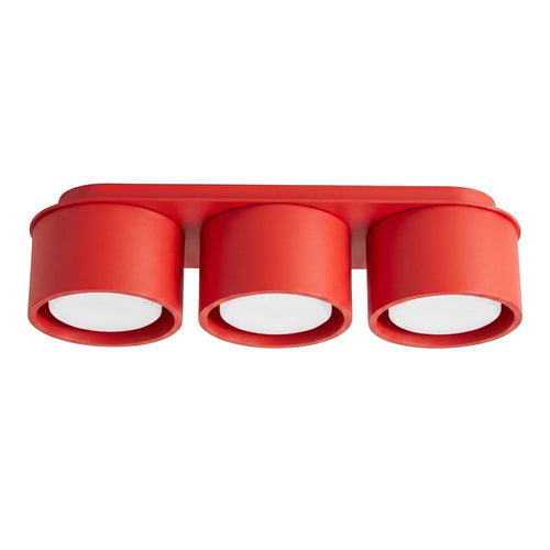 Sollux Lighting Plafondlamp MODO 3 rood Gx53 - 32,4x10,4x8,2cm