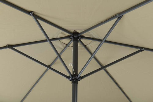 Delta parasol - Ø300 cm - carbon black - taupe