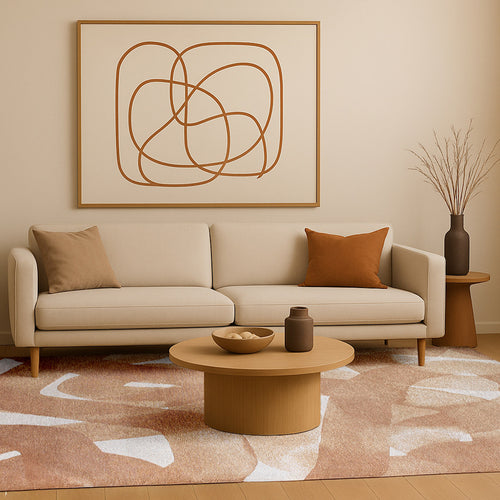 Lola&Moi vloerkleed Tan - roos -200x280cm - vtwonen shop