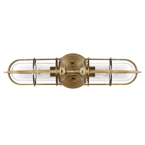 Urban Restoration Feiss 2-lichts wandlamp donker antiek messing IP44