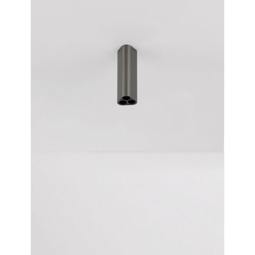 Nova Luce ETHO 15 cm opbouwdownlight, zwart nikkel, LED 6W 454lm 3000K