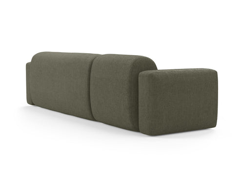 Cosmopolitan Design Modulaire hoekbank rechts Strino 3-zits, structurele stof donker olijfgroen - 136x308x78cm