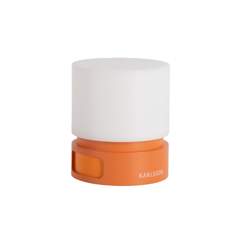 Karlsson wekker Pillar - oranje - Ø8.2cm