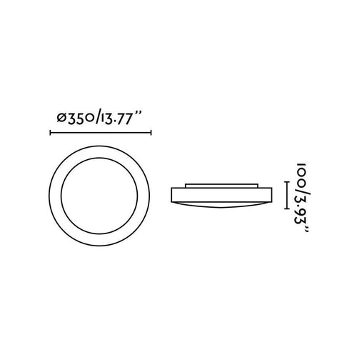 Faro Logos-2 - 2 Light Medium Ronde Badkamer Plafondlamp Aluminium, Wit IP44, E27