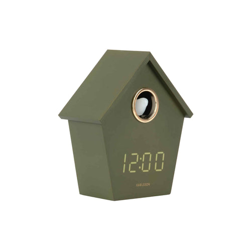 Karlsson wekker Riqueza Cuckoo - groen - 6.8x13x15.3cm - Vaderdag - Vaderdagcadeau - Vaderdag cadeautje voor hem