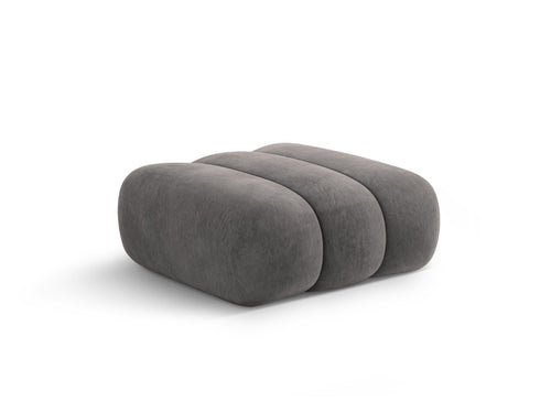 Cosmopolitan Design Poef Koge flueel grijs - 95x95x40cm