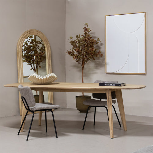 DÉJA Living Eettafel Maeve - Deens Ovaal - Naturel - Eikenhout - 240cm