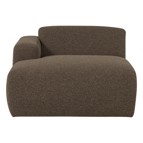 WOOOD chaise longue bank links Mojo Base - Bouclé - Bruin - 74x112x162