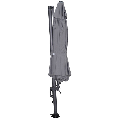 Garden Impressions zweefparasol Hawaii licht grijs doek - Ø350 cm