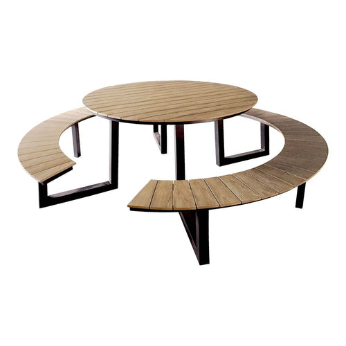 Lesli Living picknickset Arezzo - antraciet - 239x139,5x74cm