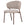 Giga Meubel Eetkamerstoel Feya - Beige/Walnoot - 51x53x81cm - Set van 2