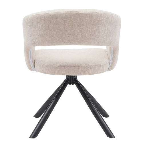 DÉJA Living Eetkamerstoel Elle - Stof/Metaal - Beige - Set van 2 - vtwonen shop