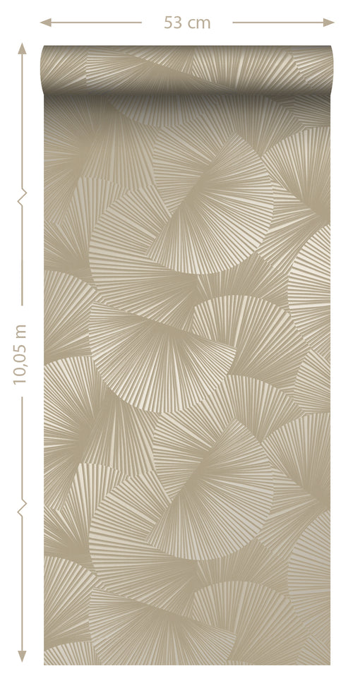 Origin Wallcoverings behang grafisch 3D motief taupe - 0.53 x 10.05 m - 348043 - vtwonen shop