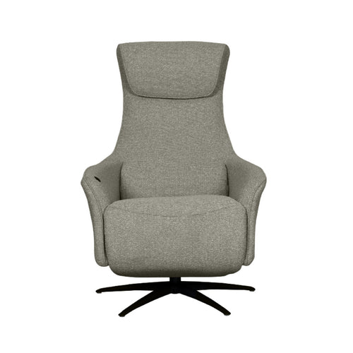 LABEL51 Elektrische Fauteuil Lund - Grijs/Zwart - 74x83x112cm