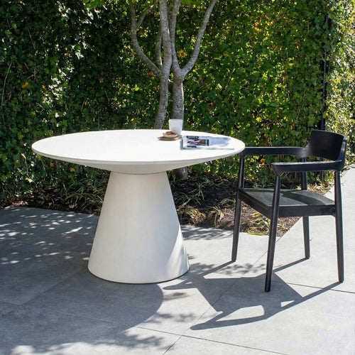 DÉJA Living Tuintafel Stockholm - Rond Beige Eco Composiet - 120x120x75cm - vtwonen shop