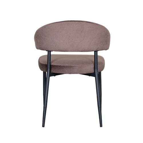 LABEL51 Eetkamerstoel Bliss - Taupe Velvet - Zithoogte 47cm - Set van 2 - vtwonen shop