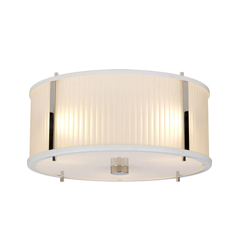 Corona cilindrische hanglamp met 3 lampjes, wit gepolijst nikkel