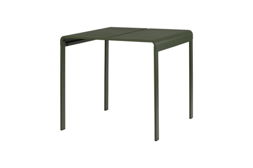 noo.ma Oto buitentafel 80 x 80 cm - Forest Green, stalen vierkante tuintafel