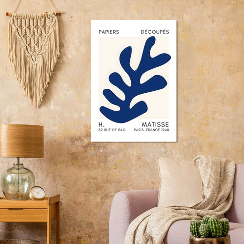 Artfulprints  Matisse – Ocean petals navy blue II   poster 30x40 cm - vtwonen shop