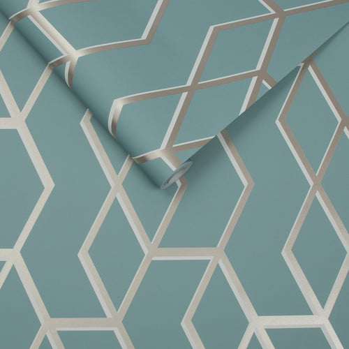 Graham & Brown Vliesbehang - Archetype Mint White Gold - 10mx52cm - vtwonen shop