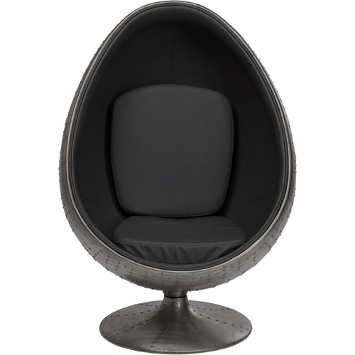 Kare Design Draaifauteuil Eye Ball fluweel zwart
