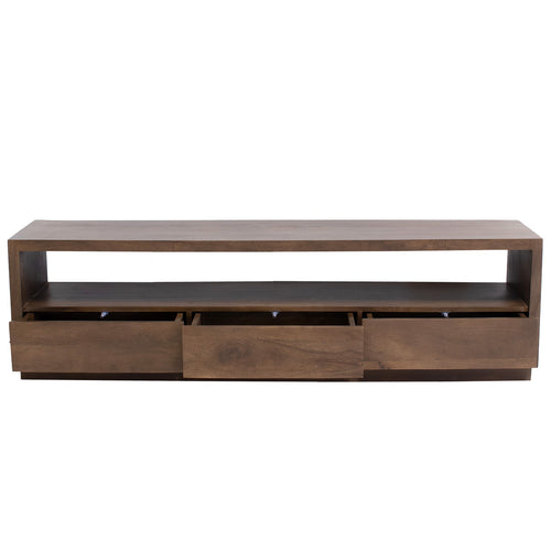 Giga Meubel Tv-meubel Luxurious - Donkerbruin Mangohout - 180x40x50cm - vtwonen shop