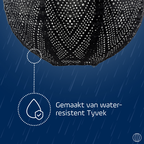 Lumiz solar lampion - ikat rond - 30 cm - zwart - vtwonen shop