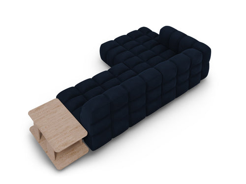 Cosmopolitan Design Modulaire hoekbank links Sky 4-zits, flueel, koningsblauw - 162x297x70cm