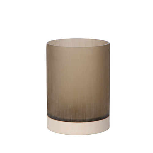 Atmooz kaarsenhouder Lionel M - beige - Ø 15 x H 16 cm