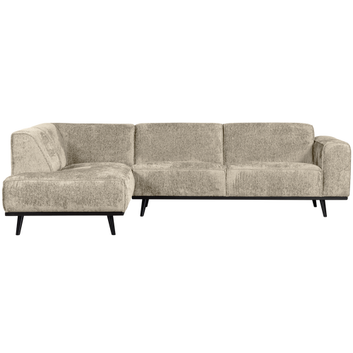 WOOOD hoekbank links Statement - Polyester -Wheatfield-77x274x210 - vtwonen shop