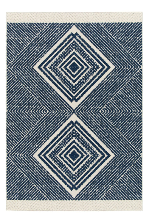 AFK Living vloerkleed Hamptons - voor binnen en buiten - blauw - 160 x 230 cm