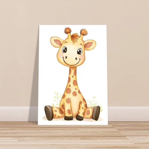 Artfulprints  Vrolijke giraffe   poster 70x100 cm - vtwonen shop