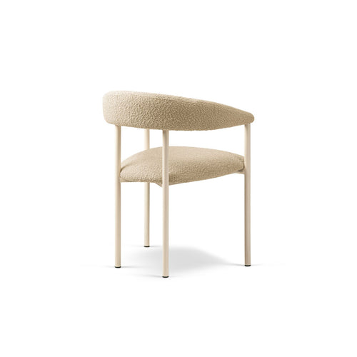 Set van 2 stoelen met gesp Lea boucle beige - 53.5x56.5x74cm